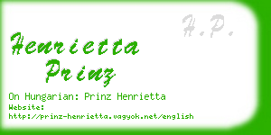 henrietta prinz business card